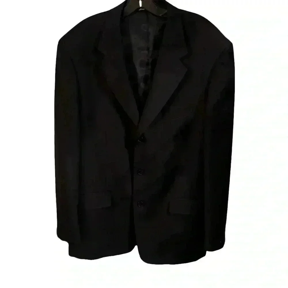 Louis Dell’ Olio men’s navy blue blazer made in Italy 100% wool size 41R